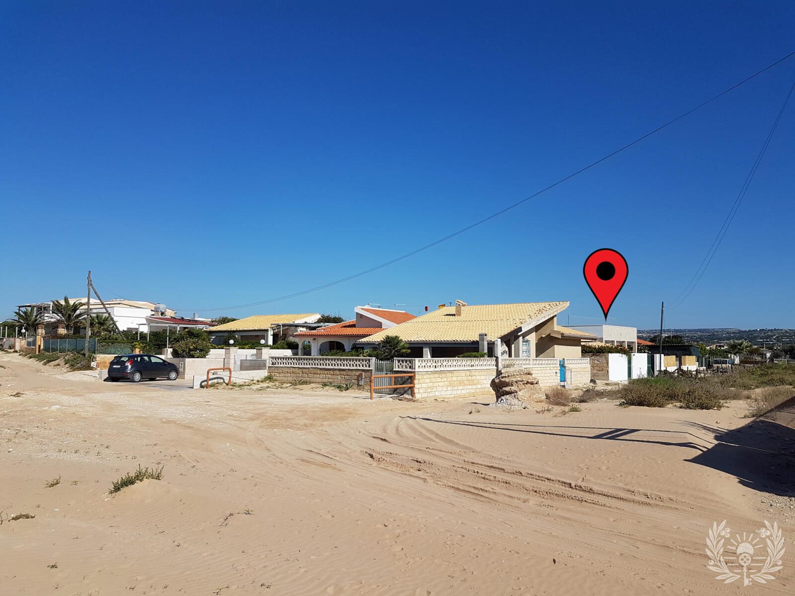 Posizione della casa vacanze sulla spiaggia in Sicilia